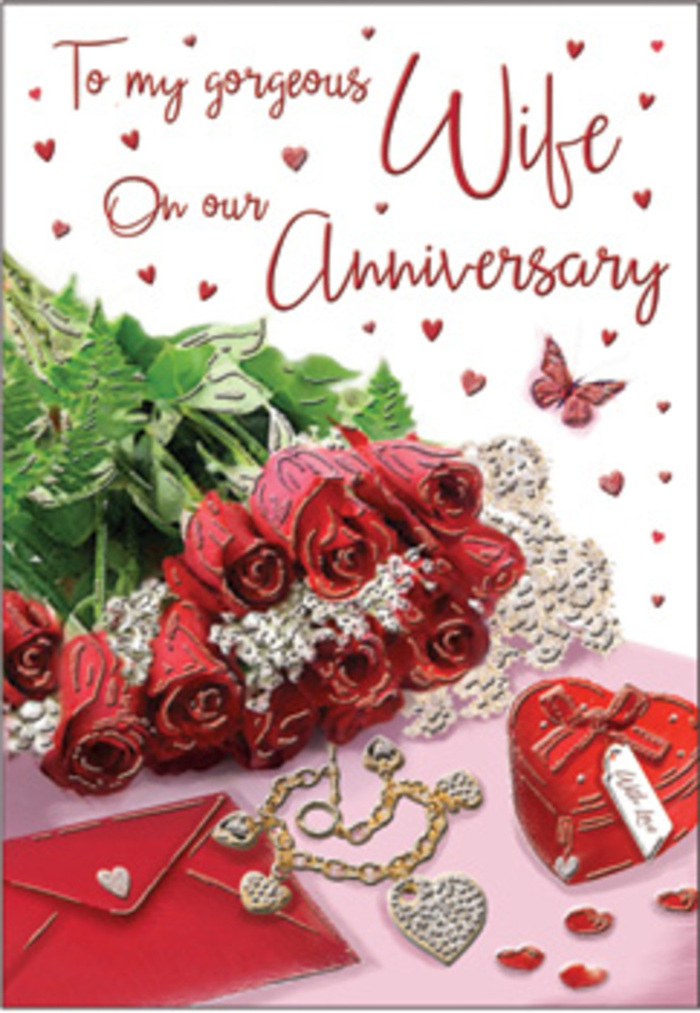 In this evocative anniversary card scene, a bouquet of red roses takes centre stage, arranged with the care and balance that a seasoned florist in New Malden would bring to a special order. Each rose is fully opened, petals thick and satin-soft, layered in rich crimson that suggests a love strengthened over many years. The flowers are nestled among verdant foliage, the green leaves forming a natural frame that makes the red even more striking, much like the contrast between New Malden's leafy residential streets and its bustling High Street. Resting comfortably beside the roses is a neatly folded envelope, its creamy surface illuminated by soft, natural light. It calls to mind the anticipation of reading a handwritten note, perhaps composed at a kitchen table overlooking one of the area's quiet gardens. A small heart-shaped keepsake box adds a note of sentimentality, its smooth exterior a deep, romantic red that mirrors the roses. Nearby, a delicate piece of jewellery lies gently curved against the background-a pendant or bracelet that could easily be slipped into the keepsake box after an anniversary dinner. Scattered around these central elements are tiny heart decorations and a single butterfly motif, which seems to hover lightly above the blooms, capturing the fluttering excitement of rekindled romance. The colours throughout are warm yet refined: deep reds, soft neutrals, and glimmers of metallic detail. The textures range from the feathery greenery to the sleek box lid and cool metal, creating a tactile richness you can almost feel. Altogether, the composition conveys an atmosphere of quiet celebration and enduring affection, like a private moment shared after flowers are delivered and the door gently closes on the outside world.